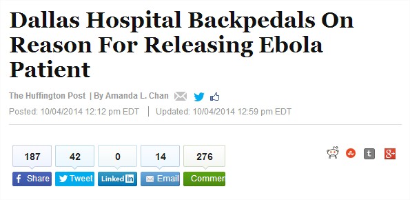 Dallas Hospital Backpedals On Reason For Releasing Ebola Patient - Google Chrome